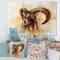 Designart - Portrait of Wild Ram With Mighty Horns I - Modern Canvas Wall Art Print